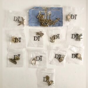 Diamonds International Bracelet With 11 Caribbean Charms Set New
